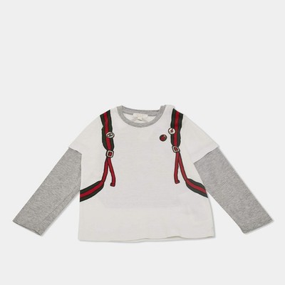 Gucci White Backpack Graphic Print Jersey TShirt 1824 M