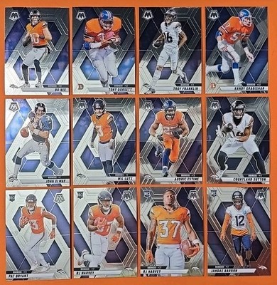     2025 MOSAIC DENVER BRONCOS COMPLETE BASE TEAM SET (12 CARD LOT)    