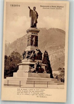 38185938 - Trento Denkmal Dante Alighieri Trient (Trento) 1913