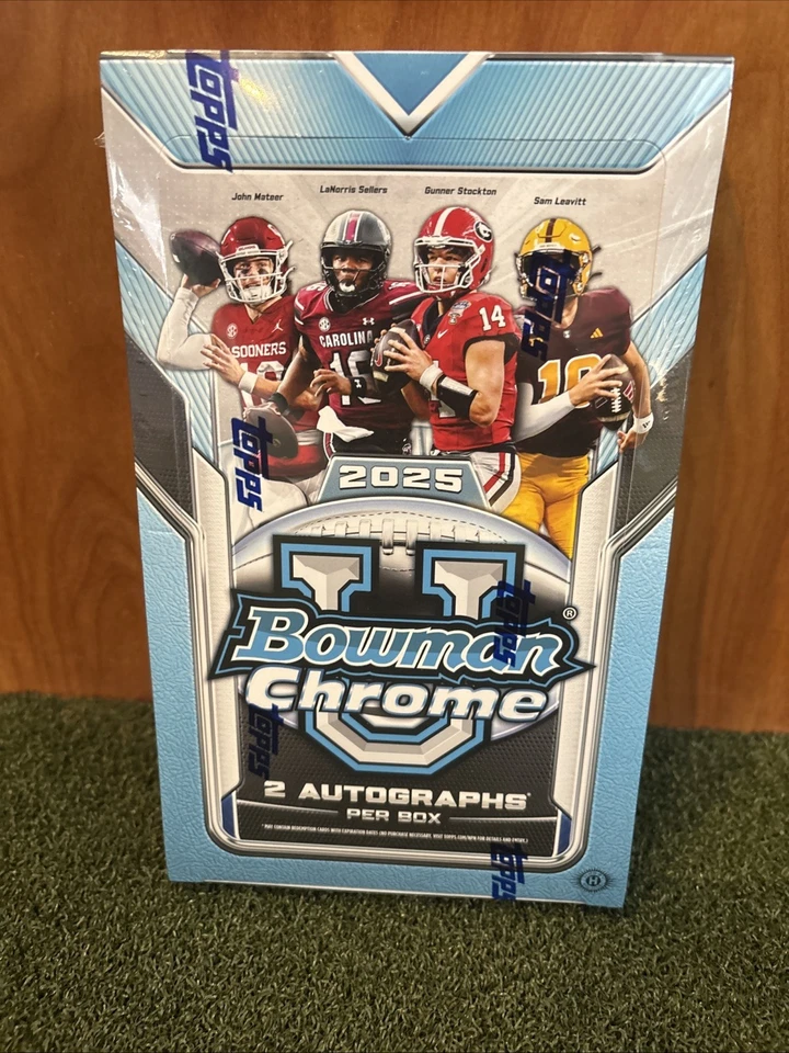 2025 Topps Bowman Chrome U Football Hobby Box Factory Sealed