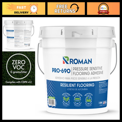 #ad Pressure Sensitive Flooring Adhesive Zero VOC Releasable Permanent Install 1 $119.99