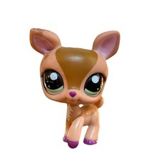 Littlest Pet Shop G7 # 127 Advent Calendar Brown Tan Pink Deer LPS