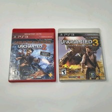 Uncharted 2 & 3 PlayStation PS3 Games Lot Bundle