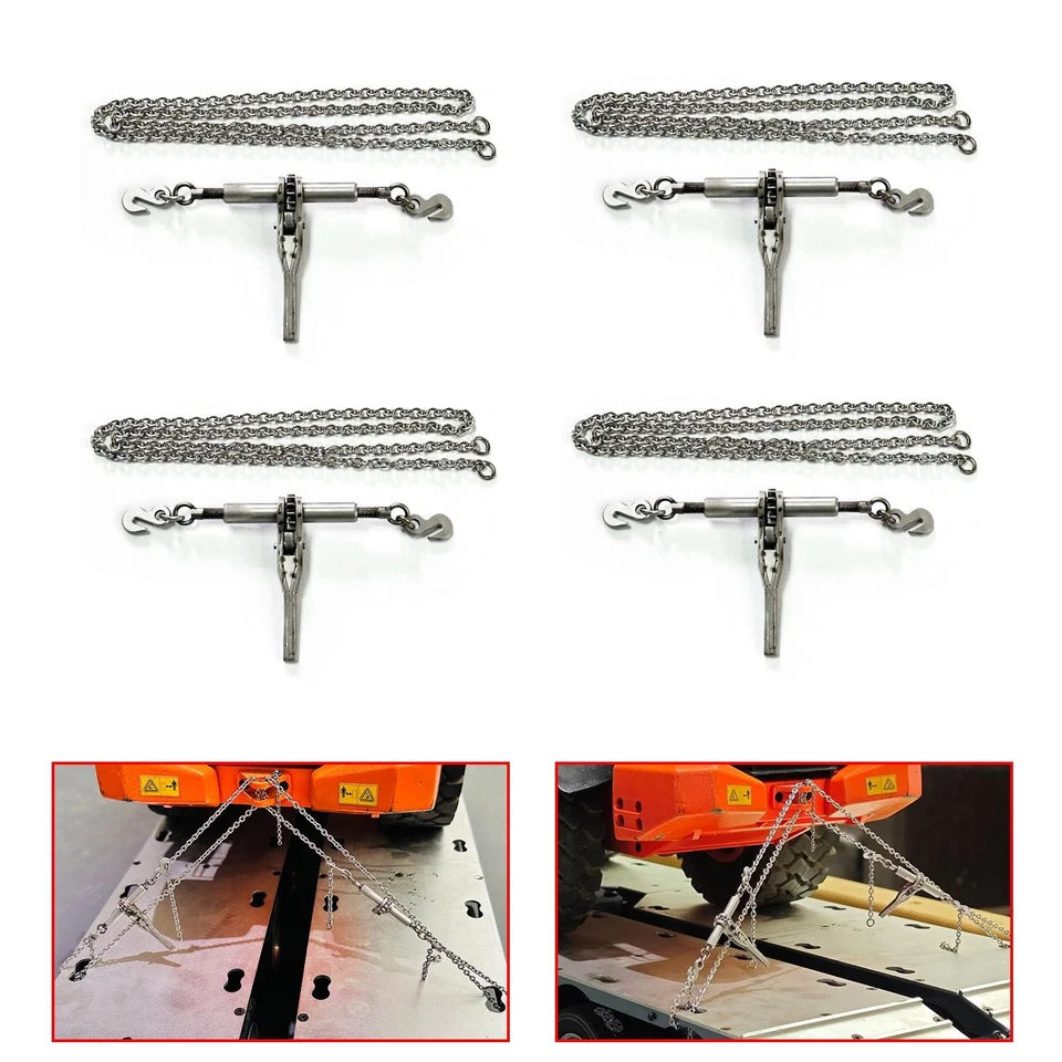 Cadena de transporte de carpetas de trinquete de metal para camión de radiocontrol de 1:14 vehículo de construcción coche Foto 3 de 4