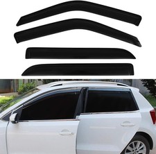 Outside Mount Window Visor Deflector Rain Guard Dark Smoke, 4 Pcs Set Fit for 19