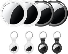 2pc Black White Tracker Tags Bluetooth Smart Tags Key Finder Tracking for Wallet