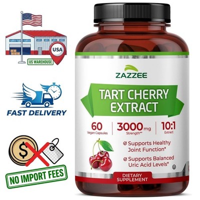 Tart Cherry Extract 3000mg (Prunus cerasus) | 60 Capsules | 2 Month Supply