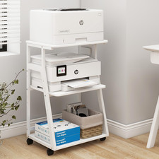 Natwind 19.7X15.7 Printer Stand3 Tier Printer Table Charging Station Rolling