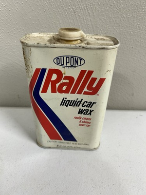 #ad Vintage DuPont Rally Liquid Car Wax Can Automobile Advertising $9.74