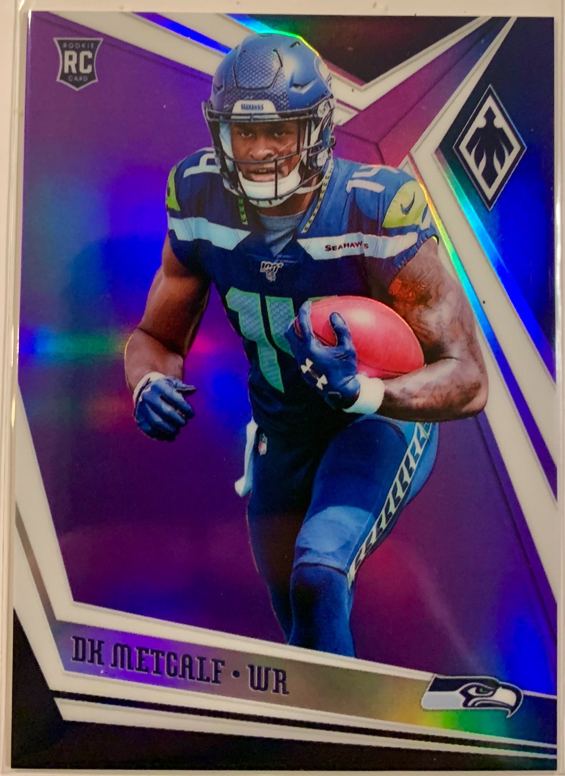 2019 Panini Phoenix - Rookies DK Metcalf #110 Purple /149 Prizm (RC)