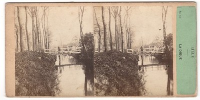 Furne & Tournier Series Lille Nord La Digue circa 1860 Stereo Photo