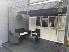 Outsunny 3 x 2m Metal Pergola Gazebo Patio Sun Shelter - Grey (UK84C1750343)