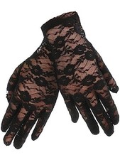 Women Lace Gloves Tea Party Short Lace Gloves Courtesy Dressy for Black
