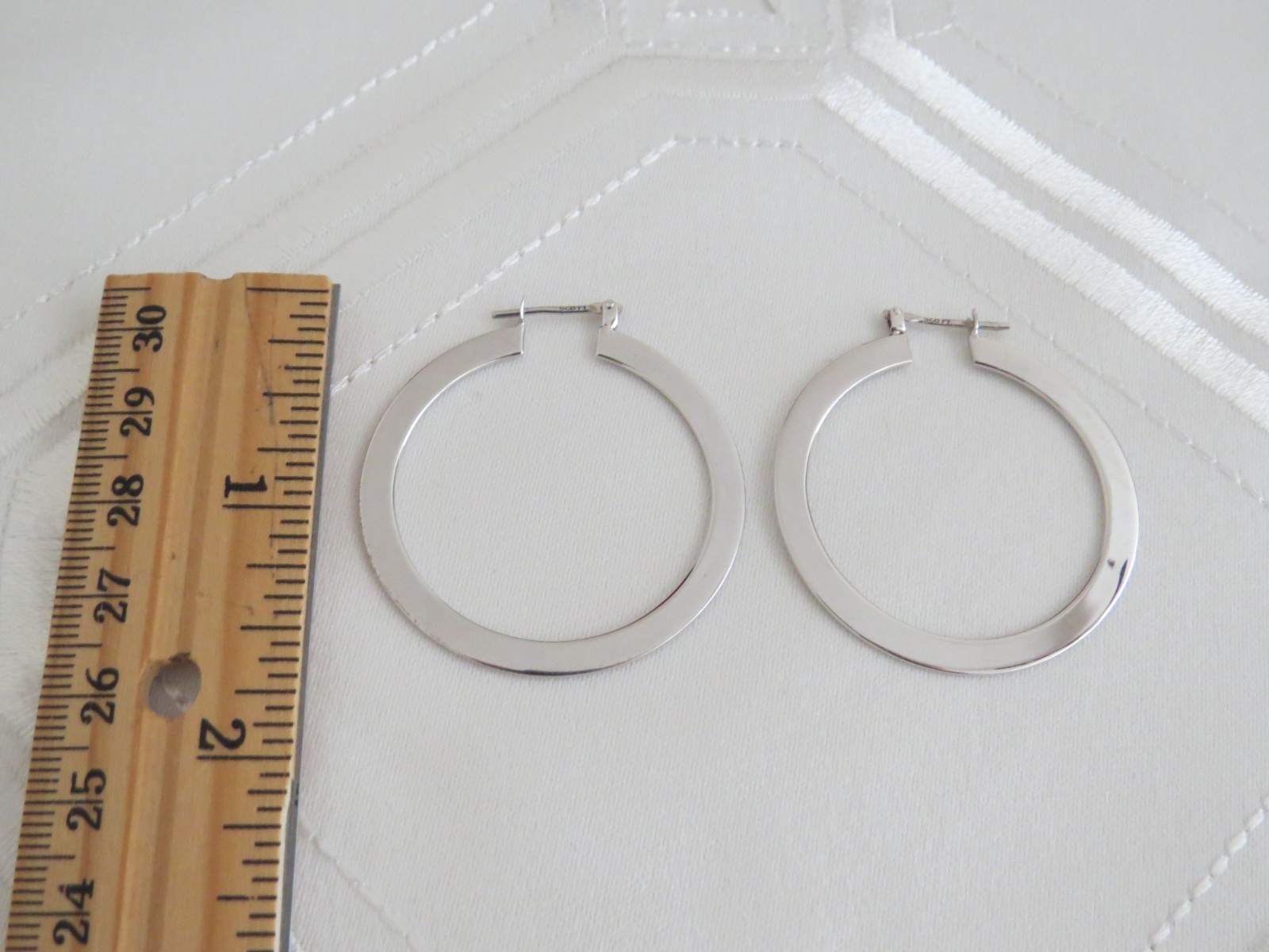925 Solid Sterling Silver Tarnish-Resist Hoop Ear… - image 6