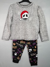 Nightmare Before Christmas Halloween Jack Fleece Pajama Lounge Pants Top Women