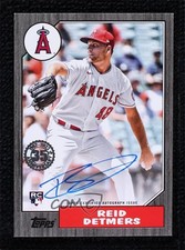 2022 Series 1 1987 Topps Baseball Black 117/199 Reid Detmers #87BA-RDE Auto 0r8j