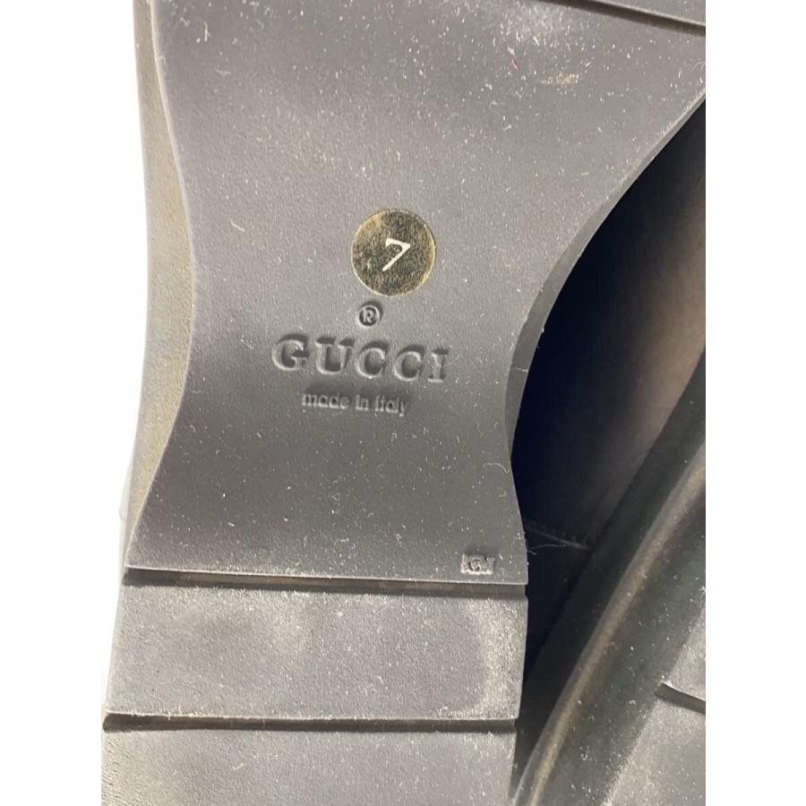 GUCCI Women's Gore Boots Leather Size:7/JP:24 Black From Japan 141200K Authentic thumbnail 5