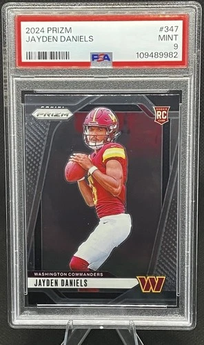 2024 Prizm Jayden Daniels Rookie Card (RC) | No. 347 | PSA 9 | FREE SHIPPING!!