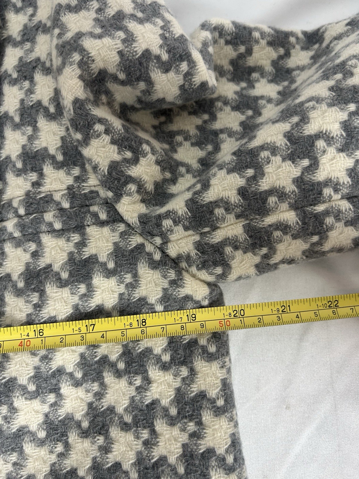 Pendleton Houndstooth Blue And White Wool Lined C… - image 7