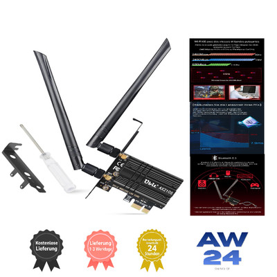 Intel AX210 WLAN Karte 6GHz 5GHz 2.4GHz PCIe Wi-Fi 6