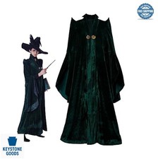 Women's Witch Halloween Costume Wizard Sorceress Velvet Cloak Robe Coat Cosplay