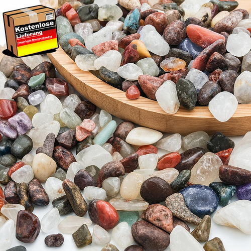 Edelsteine Set, 900G Bunte Trommelsteine, Multicolor 9-12Mm
