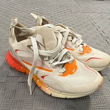 Reebok Women's Low Top Lace-Up Mesh Sneakers Beige/Orange/White US 7