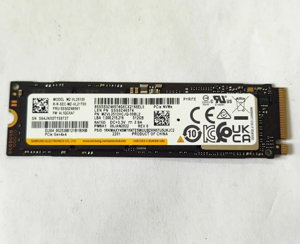 Buy Samsung SSD PM9A1 512GB M.2 NVMe MZ-VL25120 online | eBay