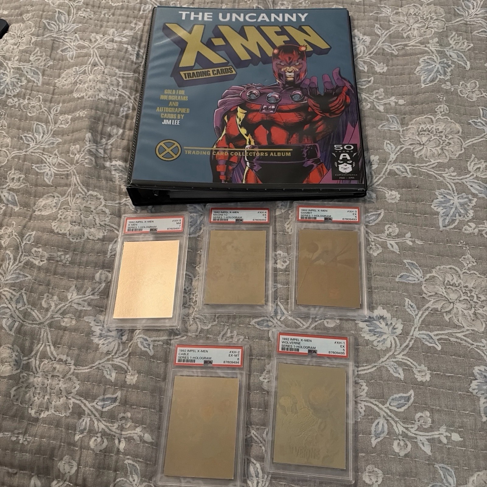 1992 Marvel X-Men Impel Set 1 Series 1 + Hologram Cards XH1-XH5 PSA Graded 🤩💰