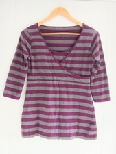 Maternity Pregnancy Nursing Wrap Over Top Size M Blooming Marvellous 3/4 Sleeve