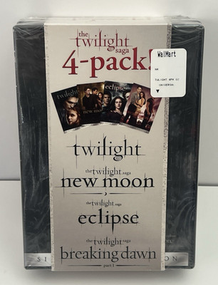 Twilight Series Saga 4 Pack DVD Gift Set New Moon Eclipse Breaking Dawn NEW NIP
