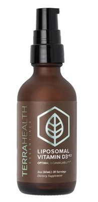 TERRA HEALTH ESSENTIALS -LIPOSOMAL VITAMIN D3 + K2 - FOR OPTIMAL BONE HEALTH 2OZ