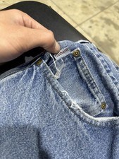 Carhartt Men's Blue Denim Relaxed Fit Straight Jeans FIELDS Light Wash 5-Pocket