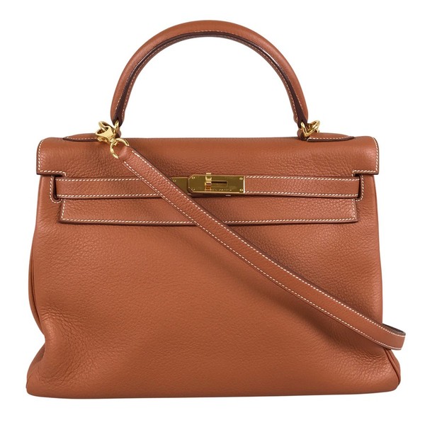 HERMES Kelly 32 Barenia faubourg Hand bag