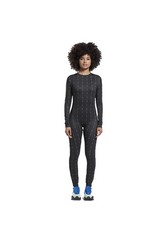 Reebok x Pyer Moss Women's Black Long Sleeve Zip Jumpsuit M Slim Fit Stretch