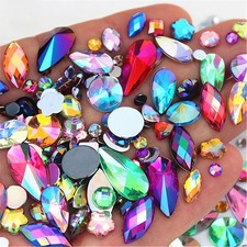 1440pcs AB Crystal Rhinestones 3-10mm Flatback Gems for Nail Art, Crafts, DIY De