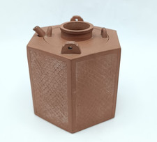 19TH/20TH CENTURY? HEXAGONAL YIXING TEAPOT FOR RESTORATION. NO HANDLES