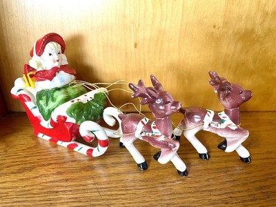   Christmas Lipper Mann Shopper Girl Candy Cane Sleigh Reindeer Presents Gifts
