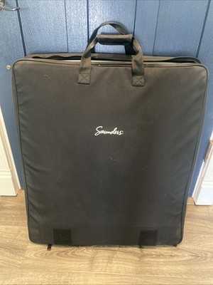 Saunders Lumbar Traction Device Hand Pump & Travel Case With Wheels  Very Nice