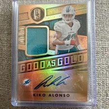2018 Panini Gold Standard - Gold Rush Kiko Alonso #GO-KA /125 (MEM/AUTO)