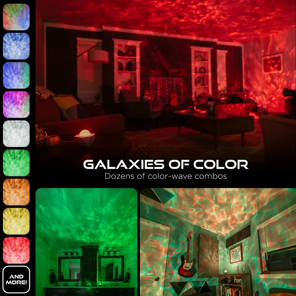 Enbrighten Color-Changing LED Galaxy Wave Projector, USB-C Powered - Image 4 of 4