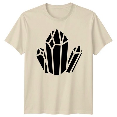 Minimalist Kristall Facetten Design T-Shirt Geometrische Kunst Edelstein Geburtstag Geschenk