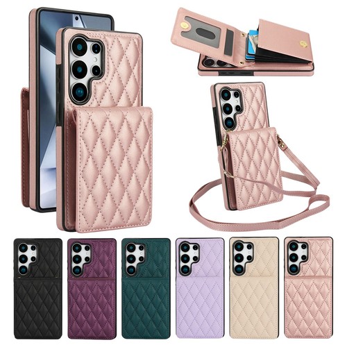For Samsung Galaxy S25 S24 S23 S22 S21 Leather Wallet Card Crossbody Case - Picture 14 of 56