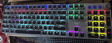 AULA Typewriter Style Mechanical Gaming Keyboard,Rainbow LED F2088 