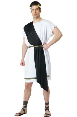Adult Men'S Roman Toga Costume 5224-107 Laurel Headband Grecian Belt Draped Sash