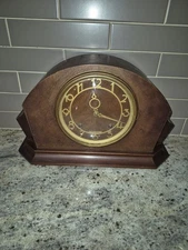 Vintage Seth Thomas Mantel Clock Console 7W – 8-Day Key Wind Pendulum Strike w/