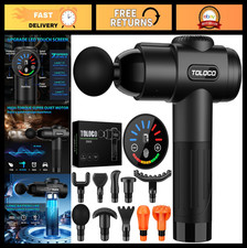 Deep Tissue Massage Gun for Athletes, Percussion Massager with 10 Heads, Pain Re