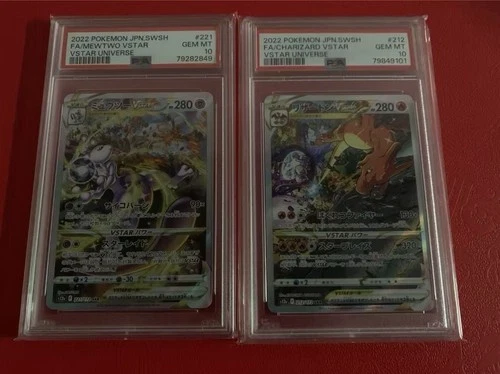 PSA 10 Charizard 212/172 Mewtwo 221/172 SAR VSTAR Universe Pokemon Cards JPN