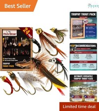 Fly Fishing Assortment Copper Flies 24pk Wet Dry Trout Flies Gift Box