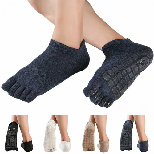 Men Five Fingers Socks Winter Warm Non Slip Grip Fitness Toe Socks Sport Yoga - Picture 3 of 16